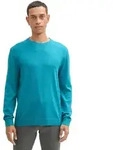 Tom Tailor Herren Rundhals Pullover BASIC CREWNECK KNIT Relaxed Fit 37094 - Blau Blau