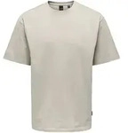 Only & Sons Herren Rundhals T-Shirt ONSFRED Relaxed Fit Silber Lining 22022532 M