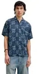 Jack & Jones Herren Kurzarm Hemd JPRBLULYON PRINT DOBBY Relaxed Fit Relaxed Fit