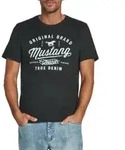 Mustang Tshirt Herren Regular Fit S bis 6XL Regular Fit Schwarz 5XL