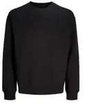Jack & Jones Herren Sweatshirt JJEACE SWEAT CREW NECK Relaxed Fit 12300670 Schwarz L