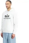 Alpha Industries Herren Hoodie Kapuzenpullover BASIC BL Regular Fit 178312-09 Wei&szlig; S