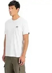 Alpha Industries Herren Rundhals T-Shirt BASIC SL Regular Fit 188505-09 Wei&szlig; XL