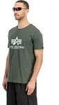 Alpha Industries Herren Rundhals T-Shirt BASIC BL Regular Fit 100501-142 Braun L