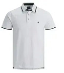 Jack & Jones Herren Poloshirt JJEPAULOS Slim Fit Slim Fit Wei&szlig; Slim Fit 12136668 L