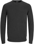Jack & Jones Herren Pullover JJEBASIC KNIT CREW NECK Grau L