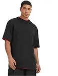 Urban Classics Herren T-Shirt CONTRAST TALL - Relaxed Fit - 00224 wht/blk - 5XL