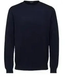 Selected Herren Rundhals Pullover SLHBERG CREW NECK B Blau XL
