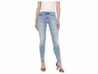 Only Damen Jeans ONLBLUSH LIFE MID SK RAW AK REA306 Skinny Fit Blau 15164319 Normaler
