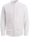 Jack & Jones Herren Freizeit Hemd JJEOXFORD Slim Fit Wei&szlig; M