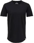 Only & Sons Herren Rundhals T-Shirt ONSBENNE LONGY Regular Fit Schwarz 22017822 L