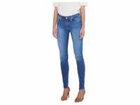 Only Damen Jeans ONLBLUSH MID SK REA12187 Skinny Fit Blau 15225794 Normaler Bund