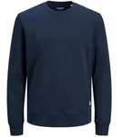 Jack & Jones Herren Sweatshirt JJEBASIC SWEAT CREW NECK Blau M
