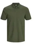 Jack & Jones Herren Poloshirt JJEBASIC POLO SS - Slim Fit - Olive Nights (12136516) -