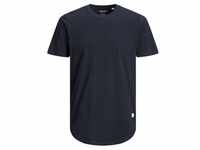 Jack & Jones Herren Rundhals T-Shirt JJENOA Regular Fit Blau 12184933 6XL