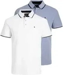 Jack & Jones Herren Poloshirt JJEPAULOS - 2er Pack - Slim Fit Slim Fit Bright Blau