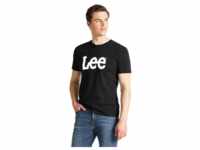 Lee Herren Rundhals T-Shirt Wobbly Logo Schwarz L