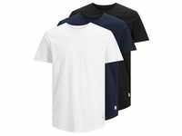 Jack & Jones Herren Rundhals T-Shirt JJENOA 3er PACK - Regular Fit Regular Fit Weiß