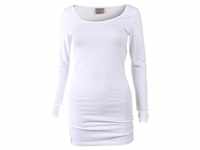 Vero Moda Damen T-Shirt VMMAXI MY LS SOFT LONG U-NECK Weiß M