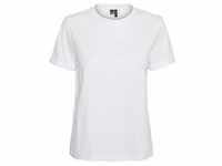 Vero Moda Damen Rundhals T-Shirt VMPAULA Weiß 10243889 L