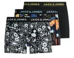Jack & Jones Herren Boxershort JACSUGAR SKULL TRUNKS 3er Pack Schwarz - Blazing Gelb