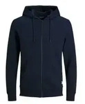 Jack & Jones Herren Hoodie Kapuzenpullover JJEBASIC ZIP Regular Fit Blau 12182493 4XL