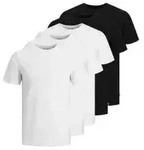 Jack & Jones Herren Rundhals T-Shirt JJEORGANIC BASIC Regular Fit 5er Pack - Black