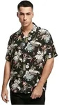 Urban Classics Herren Freizeithemd VISKOSE AOP RESORT Regular Fit 02945