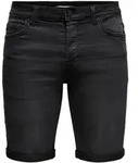 Only & Sons Herren Jeans Short ONSPLY REG BLK JOG SHT PK 8581 Regular Fit Schwarz
