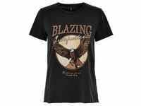 Only Damen T-Shirt ONLLUCY Schwarz Blazing 15215721 XS