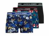Jack & Jones Herren Boxershort JACFLOWER TRUNKS 3er Pack Schwarz Bardaboes Cherry -
