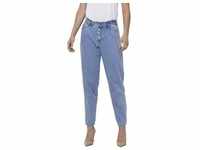 Only Damen Paperbag Jeans ONLCUBA LIFE HW SLOUCHY DNM DOT743 Straight Fit Blau