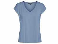 Vero Moda Damen T-Shirt VMFILLI Blau 10247666 M