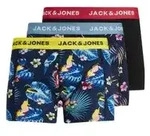 Jack & Jones Herren Boxershort JACFLOWER BIRD TRUNKS 3er Pack Blau Schwarz - Schwarz