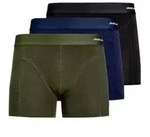 Jack & Jones Herren Boxershort JACBASIC BAMBOO TRUNKS 3er Pack Blau Schwarz - Blau