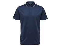 Selected Homme Herren Poloshirt SLHLEROY COOLMAX Regular Fit Blau 16082844 L