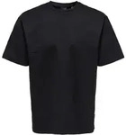 Only & Sons Herren Rundhals T-Shirt ONSFRED Relaxed Fit Schwarz 22022532 XL