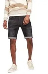 G-Star Herren Jeans Shorts 3301 Slim Fit Slim Fit Blau Grau W 34