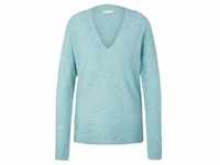 Tom Tailor Denim Damen Pullover COSY V-NECK Regular Fit Reef Blau 30564 S