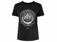 Only Damen T-Shirt ONLLUCY Schwarz Lotus 15215721 XS