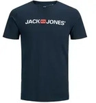 Jack & Jones Herren Rundhals T-Shirt JJECORP LOGO Slim Fit Blau 12184987 XXL