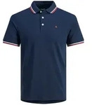 Jack & Jones Herren Poloshirt JJEPAULOS Relaxed Fit Blau 12143859 XXL