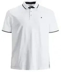 Jack & Jones Herren Poloshirt JJEPAULOS Relaxed Fit Wei&szlig; Ps 12143859 XXL