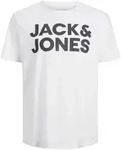 Jack & Jones Herren Rundhals T-Shirt JJECORP LOGO Regular Fit Wei&szlig; Large