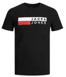 Jack & Jones Herren Rundhals T-Shirt JJECORP LOGO Regular Fit Schwarz Play 4 12158505