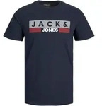 Jack & Jones Herren Rundhals T-Shirt JJECORP LOGO Regular Fit Blau Play 4...