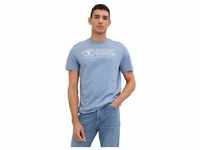 Tom Tailor Herren T-Shirt PRINTED CREWNECK Regular Fit Grauish Blau 12364 XL