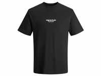 Jack & Jones Herren Rundhals T-Shirt JORVESTERBRO Regular Fit Schwarz 12240121 L