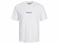 Jack & Jones Herren Rundhals T-Shirt JORVESTERBRO Regular Fit Weiß 12240121 L