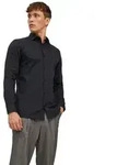 Jack & Jones Herren Freizeit Hemd JPRBLAPARKER Slim Fit Slim Fit Schwarz Slim Fit